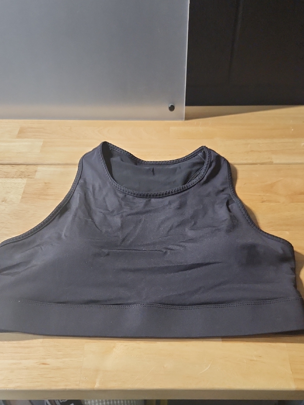 Fabletics Black High-Neck Crop Top